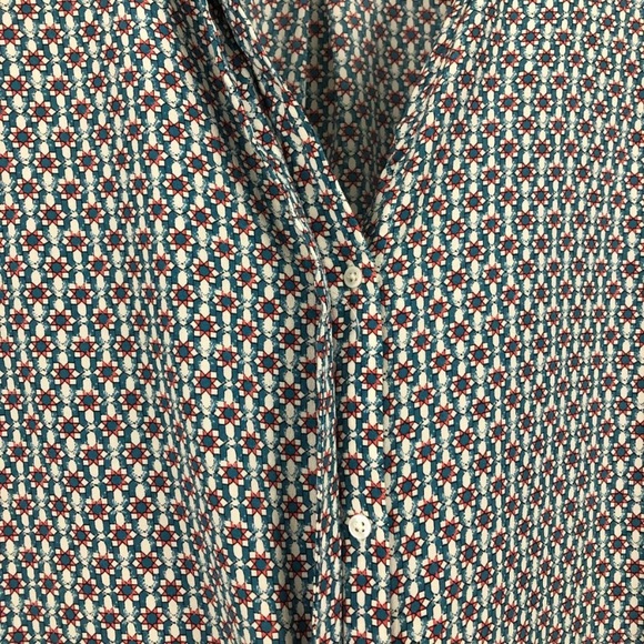 Joie Violette Peacock Print Silk Blouse - Picture 7 of 8